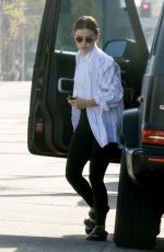 LUCY HALE Feeds Her Parking Meter in Studio City 04/09/2022
