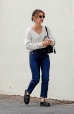 LUCY HALE Leaves a Dermatology Office in West Hollywood 04/02/2022