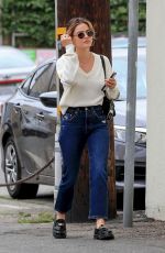 LUCY HALE Leaves a Dermatology Office in West Hollywood 04/02/2022