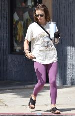LUCY HALE Leaves Pilates Session in Los Angeles 04/13/2022
