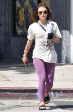 LUCY HALE Leaves Pilates Session in Los Angeles 04/13/2022