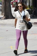 LUCY HALE Leaves Pilates Session in Los Angeles 04/13/2022