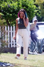 LUCY HALE on the Set of a New Project in Los Angeles 04/24/2022