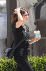 LUCY HALE Out for Coffee at Alfred Coffee in Pacific Palisades 04/10/2022