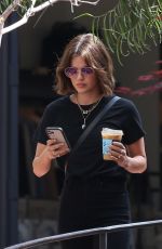 LUCY HALE Out for Coffee at Alfred Coffee in Pacific Palisades 04/10/2022