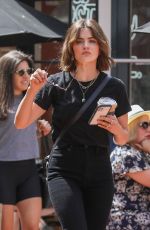 LUCY HALE Out for Coffee at Alfred Coffee in Pacific Palisades 04/10/2022