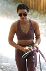 LUCY HALE Out Hiking with Her Dogs in Los Angeles 04/25/2022