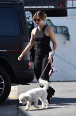 LUCY HALE Out with Her Dog in Studio City 04/06/2022