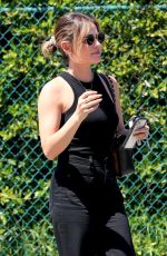 LUCY HALE Out with Her Dog in Studio City 04/06/2022