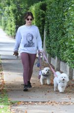 LUCY HALE Out with Her Dogs for a Walk in Los Angeles 04/10/2022