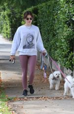 LUCY HALE Out with Her Dogs for a Walk in Los Angeles 04/10/2022