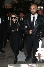 MADONNA Arrives at Burberry Party in West Hollywood 04/21/2022