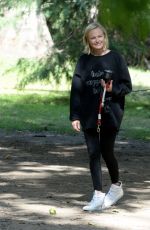 MALIN AKERMAN Out with Her Dog in Los Angeles 04/20/2022