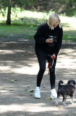 MALIN AKERMAN Out with Her Dog in Los Angeles 04/20/2022