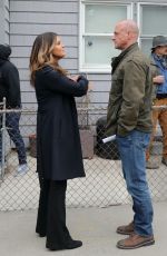 MARISKA HARIGTAY on the Set of Law and Order: Organized Crime in Queens 04/06/2022