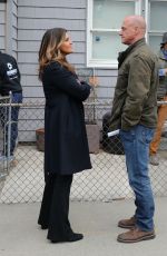 MARISKA HARIGTAY on the Set of Law and Order: Organized Crime in Queens 04/06/2022