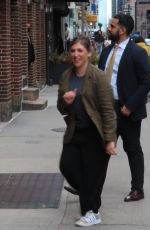 MAYIMBIALIK Signs Autographs to Fans at Late Show with Stephen Colbert in New York 04/04/2022