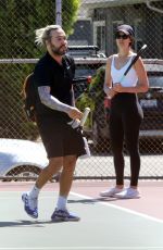 MEAGAN CAMPER Plays Tennis with Pete Wentz in Los Angeles 04/15/2022