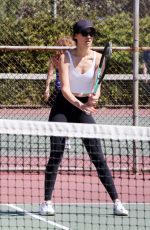 MEAGAN CAMPER Plays Tennis with Pete Wentz in Los Angeles 04/15/2022