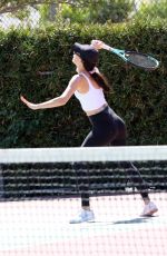 MEAGAN CAMPER Plays Tennis with Pete Wentz in Los Angeles 04/15/2022