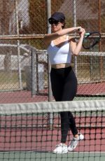 MEAGAN CAMPER Plays Tennis with Pete Wentz in Los Angeles 04/15/2022