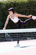 MEAGAN CAMPER Plays Tennis with Pete Wentz in Los Angeles 04/15/2022