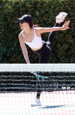 MEAGAN CAMPER Plays Tennis with Pete Wentz in Los Angeles 04/15/2022