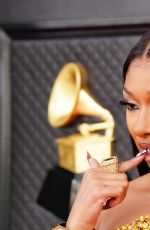 MEGAN THEE STALLION at 64th Annual Grammy Awards in Las Vegas 04/03/2022