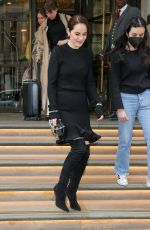 MICHELLE DOCKERY Heading to The One Show in London 04/26/2022
