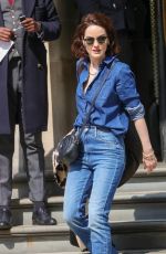 MICHELLE DOCKERY in Double Denim Out in London 04/24/2022