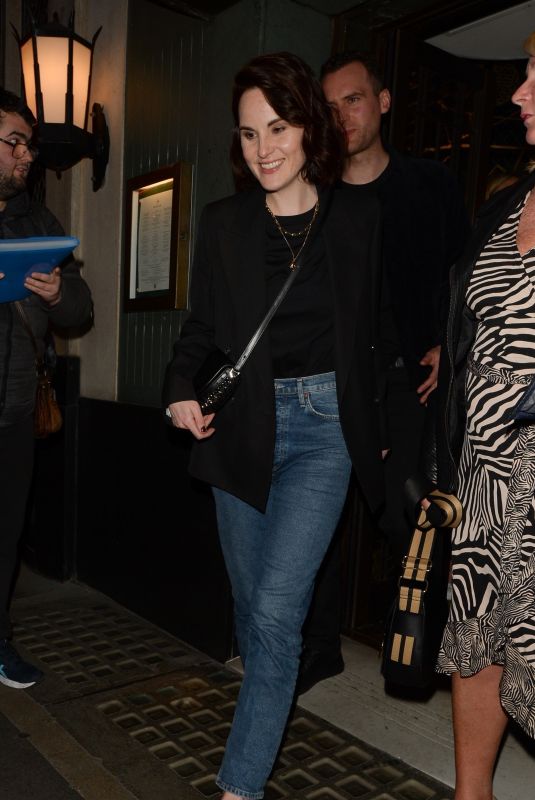 MICHELLE DOCKERY Leaves The Ivy Covent Garden in London 04/13/2022