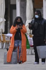MICHI NOGAMI and Brandon Marshall on Vacation in Venice 04/03/2022