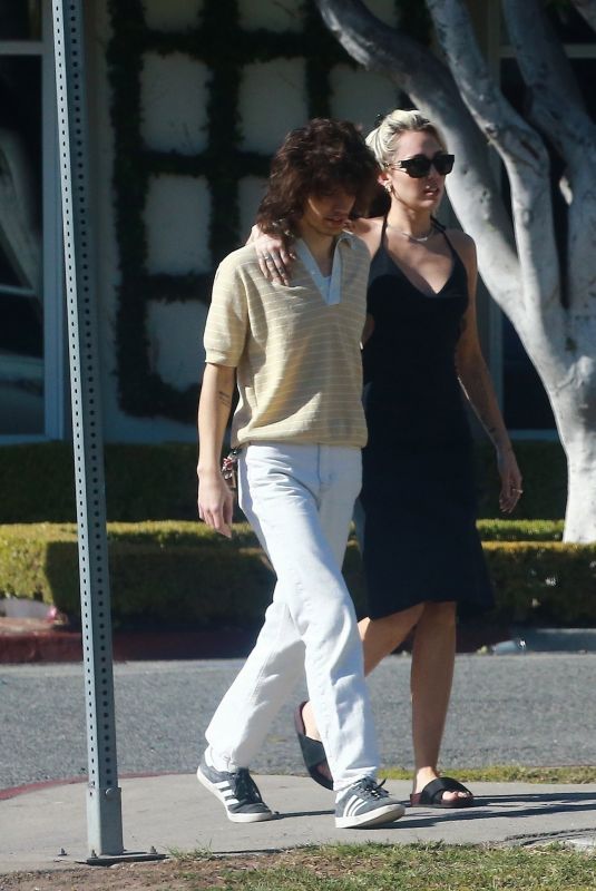 MILEY CYRUS and Maxx Morando Out in West Hollywood 04/14/2022