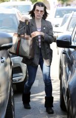 MILLA JOVOVICH Out Shopping on Melrose Place in West Hollywood 04/13/2022