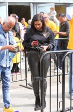 MINDY KALING Leaves Lakers Game at Crypto.com Arena in Los Angeles 04/03/2022