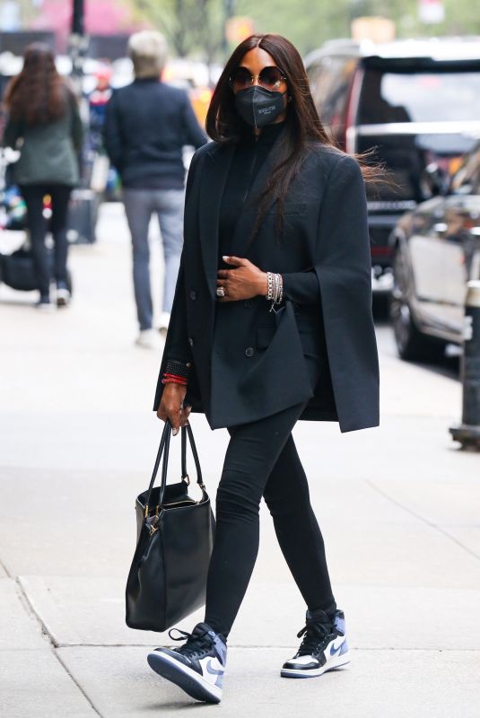 NAOMI CAMPBELL Out and About in New York 04/26/2022