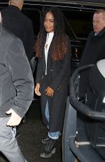 NAOMIE HARRIS Arrives at CBS Studios to Promote The Man Who Fell To Earth in New York 04/19/2022