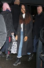 NAOMIE HARRIS Arrives at CBS Studios to Promote The Man Who Fell To Earth in New York 04/19/2022