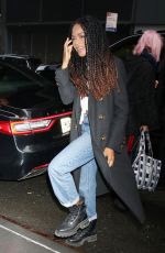 NAOMIE HARRIS Arrives at CBS Studios to Promote The Man Who Fell To Earth in New York 04/19/2022