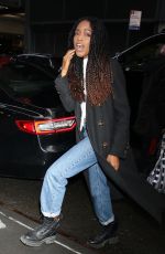 NAOMIE HARRIS Arrives at CBS Studios to Promote The Man Who Fell To Earth in New York 04/19/2022