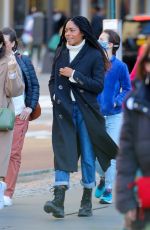 NAOMIE HARRIS Out with a Friend at Central Park in New York 04/21/2022
