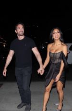 NICOLE SCHERZINGER and Thom Evans Night Out on Sunset Boulevard in Los Angeles 04/10/2022