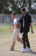NINA AGDAL Out at Coachella 2022 in Indio 04/16/2022