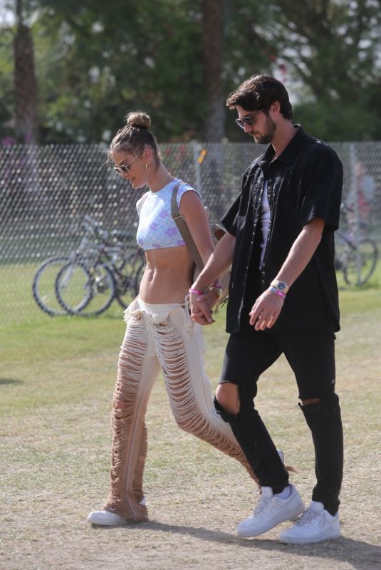 NINA AGDAL Out at Coachella 2022 in Indio 04/16/2022