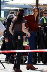 NINA DOBERV on the Set of The Bricklayer in Thessaloniki 04/08/2022