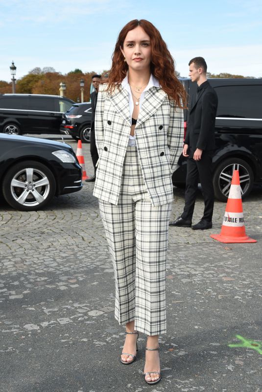 OLIVIA COOKE Arrives at Dior Show at Paris Fashion Week 09/28/2022
