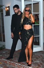 PARIS HILTON Leaves Revolve Party in West Hollywood 04/12/2022