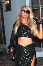 PARIS HILTON Leaves Revolve Party in West Hollywood 04/12/2022