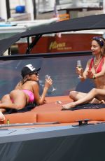 PATRICIA GLORIA CONTRERAS and DANIELA DE JESUS in Bikinis at a Boat in Miami 04/04/2022