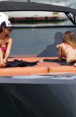 PATRICIA GLORIA CONTRERAS and DANIELA DE JESUS in Bikinis at a Boat in Miami 04/04/2022